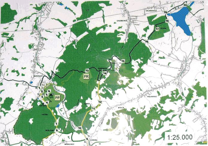 NAUN STEZKA HRADN VRCH, JANKV CHODNEK, PALKOVICK HRKY